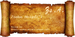 Zsebe Abigél névjegykártya